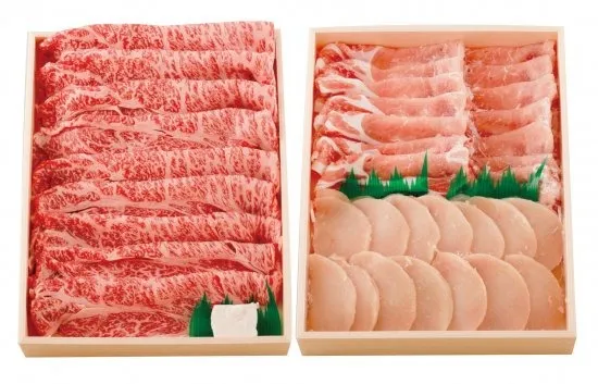 長崎和牛・豚・鶏すきしゃぶセット(計1kg)